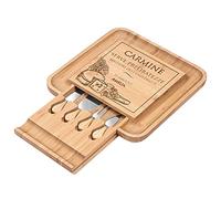 Maverton Tagliere per formaggio e salumi in legno - H4 cm x L34 cm - con un’incisione personalizzata - quadrato - regalo di compleanno per uomo - prelibatezze