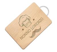 Maverton Tagliere rettangolare di legno con incisione personalizzata - Battilardo in legno - Set per cucina professionale per uomo - Taglieri cucina 32 x 25 cm - Nonno