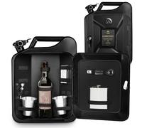 Maverton Tanica Mini Bar Nero 20L - Regalo Uomo Compleanno Personalizzato - Targhetta con Dedica Incisa - Mobile Bar con Accessori Regali Uomo - Dimensioni 36cmx47cmx18cm
