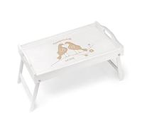Maverton Tavolino da Letto per Colazione Personalizzato a Laser - Tavolo Pieghevole Bianco - Vassoio Multifunzione - idee regalo per anniversario, matrimonio - Inseparabili