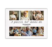 Maverton Tela personalizzata con foto e scritte - stampe personalizzate da parete grande o piccola - quadro con fotografia - pensiero speciale per la festa del papà - pazzi 60-50 x 70 cm