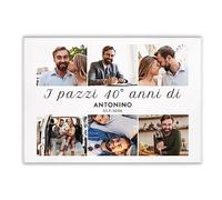 Maverton Tela personalizzata con foto e scritte - stampe personalizzate da parete grande o piccola - quadro con fotografia - pensiero speciale per la festa del papà - pazzi 40-50 x 70 cm