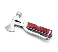 Maverton Utensile Multifunzione Personalizzato - Incisione Laser - Multitool - in Acciaio Inox e Legno - 9 in 1 - Tascabile - Multiuso - Lunghezza 17cm - regalo uomo - Tuttofare