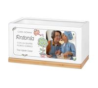 Maverton Vaso per fiori in ceramica - stampa personalizzata - fioriera rettangolare - vassoio sottovaso - dimensioni 25,7 x 13,5 x 14 cm - pensiero speciale per donna - fiore cuore