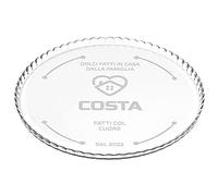 Maverton Vassoio Sottotorta Portadolce Tondo in Vetro Trasparente - Personalizzazione Laser - Piatto Torta e Dolci - PortaTorta - ca. 32,5cm - regali di Natale