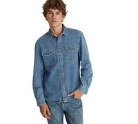 Mavi Camicia in Jeans Uomo Ted, Denim Blu Medio, M
