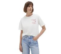Mavi Donna Cat Printed T-Shirt T-Shirt, Antique White, S