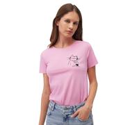 Mavi Signore Cat Drink Tee T-Shirt, moonlite Mauve, S