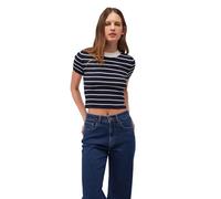 Mavi signore SHORT SLEEVE SWEATER ponticello, antique white stripe, L