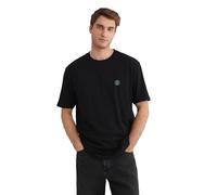 Mavi Uomo Logo Embroidery Tee T-Shirt, Black, S