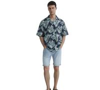 Mavi Uomo Printed Shirt Camicia, India Ink Printed, XL