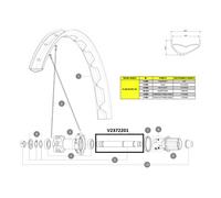 Mavic Asse Del Mozzo Posteriore Id360 D6t Silver / Black