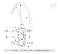 Mavic Cerchione Anteriore Crossmax Pro 19 Black