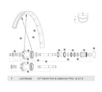 Mavic Cerchione Posteriore E-deemax Pro 19 Black