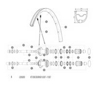 Mavic Cuscinetti Del Mozzo Posteriore Id360 Silver / Black