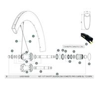 Mavic Raggi Comete Pro Carbon Sl T Front 2 Units/rear Right 1 Unit Black