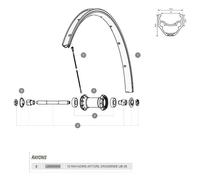 Mavic Raggio Crossride Ub/ub Disc 26 2008 Front/rear Left 10 Unità Black