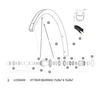 Mavic Set Di Cuscinetti In Ceramica Per Mozzo Posteriore Silver / Black