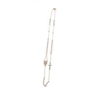 Mavijewel collana rosario girocollo colore oro sfere 4mm composizione in acciaio ispirato alla tradizione cristiana #emozionale#gioielli spedizione gratis