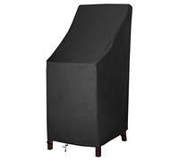 MAVINCHER Coprisedie da patio, schienale alto impermeabile, 600D resistente prato esterno e sgabelli da bar, adatto per sedie da pranzo impilabili da 4 a 6, 68,6 x 68,6 x 124,5 cm, 1 confezione