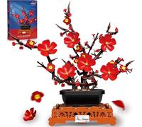 Mavo brix Set di Costruzioni con Fiori di Pruno, Set di Vasi per, Collezione Botanica per Adulti, Arrangiamento di Mazzetto di Fiori, Decorazione per Sala, Casa e Ufficio, 669 Pezzi