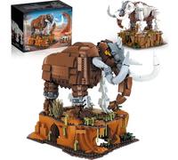 Mavo brix Set gigante di mammut fossile con base habitat, elefante Crossing Toys compatibile con set di animali e dinosauri Lego Animal, regalo di Natale per adulti, 1310 pezzi