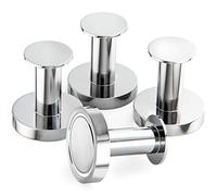 Mavoro Calamite Potenti per Appendere Giacche e Borse | Set da 4 Robusti Appendiabiti Magnetici | Magneti Neodimio 52 e Terre Rare | Magneti Potenti per Frigoriferi, Armadietti (Coromato set da 4)