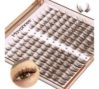 Mavphnee Lash Clusters Wispy Extensions per ciglia Dark Lash Extensions 10-16MM DIY at Home CC Curl Eyelash Clusters Natural Spiky Lash Individui 120 pz Cluster Lash Pack per Marrone