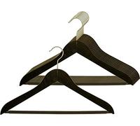 MAWA 10 Pezzi Grucce Business RFS con Barra, per Camicie, Camicette, Giacche, Ecologiche, Certificato FSC®, in Faggio, Girevole a 360°, 45 cm, Colore Noce