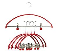 MAWA Barra per Pantaloni, Rosso, Set da 5