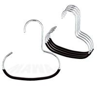 MAWA by Reston Lloyd Accessory - Set di 5 Ganci Appendiabiti salvaspazio per Sciarpe, Stile G1, Colore: Nero