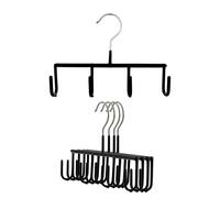 MAWA by Reston Lloyd - Grucce Appendiabiti per Cinture, Antiscivolo, salvaspazio, con 4 Ganci, 5 Pezzi, Colore: Nero