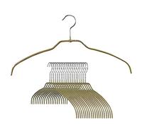 Mawa by Reston Lloyd Silhouette Serie Ultra-Sottile Antiscivolo Salvaspazio Gruccia Camicia, Stile 42/FT, Set di 24, Oro