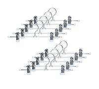 MAWA di Reston Lloyd non gancio di abbigliamento per risparmio spaziale per pantaloni e gonne con due set da 12 pollici in stile clip non slip k/30d