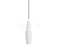 Mawa Gangkofner Pisa Lampada a sospensione, vetro opale/asta bianco/cavo nero