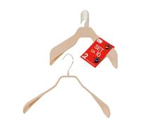 MAWA Grucce Appendiabiti Ergonomiche in Metallo, Set di 10, Ideali per Cappotti, Giacche, Blazer e Completi, Gancio Girevole 360°, Rivestimento Antiscivolo, 42 cm, Latte