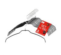 MAWA Grucce Appendiabiti Light 50%, Set di 100 Grucce Salvaspazio e Antiscivolo, Ideali per Camicie e Bluse, Gancio Girevole 360°, Rivestimento Antiscivolo, 42 cm, Nero