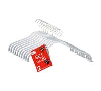 MAWA Grucce Appendiabiti, Set di 25 Grucce Salvaspazio e Antiscivolo, Ideali per Camicie e Bluse, Gancio Girevole 360°, Rivestimento Antiscivolo, 41 cm, Bianco