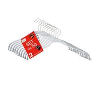 MAWA Grucce Appendiabiti, Set di 50 Grucce Salvaspazio e Antiscivolo, Ideali per Camicie e Bluse, Gancio Girevole 360°, Rivestimento Antiscivolo, 45 cm, Bianco