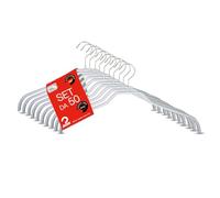 MAWA Grucce Appendiabiti, Set di 50 Grucce Salvaspazio e Antiscivolo, Ideali per Camicie e Bluse, Gancio Girevole 360°, Rivestimento Antiscivolo, 41 cm, Bianco