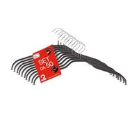 MAWA Grucce Appendiabiti, Set di 50 Grucce Salvaspazio e Antiscivolo, Ideali per Camicie e Bluse, Gancio Girevole 360°, Rivestimento Antiscivolo, 45 cm, Nero