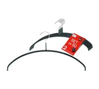 MAWA Grucce Appendiabiti, Set di 50 Grucce Salvaspazio e Antiscivolo, Ideali per T-Shirt e Maglioni, Gancio Girevole 360°, Rivestimento Antiscivolo, 40 cm, Nero