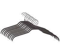 MAWA Grucce per Abiti, Silhouette F, Set di 10 Pezzi, Salvaspazio e Antiscivolo, per Camicie e Camicette, Ruotabili a 360°, con Rivestimento Antiscivolo, 28 cm, Nero