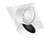 Mawa Wittenberg 4.0 Lampada da incasso a soffitto rettangolare con testa allineata 2 fuochi LED, bianco opaco - senza alimentatore