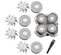 MAWAER 4 lame di ricambio per rasoio a cranio, Pitbull, serie 4 testine e 3 testine