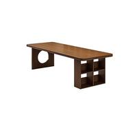 MAWERDCXG Scrivania Da Biblioteca In Legno Massello 1,8 Metri Per La Lettura Pubblica, Con Ripiano Portaoggetti E Piano Di Lavoro Per Conferenze, Arredo Studio Per Uso Domestico(200cm)