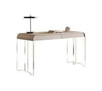 MAWERDCXG Scrivania da studio in acrilico, mobiletto toeletta moderno e minimalista con cassetti, postazione di lavoro for ufficio(140 * 50 * 75cm)
