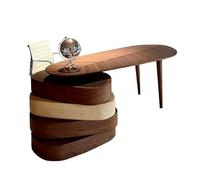 MAWERDCXG Scrivania In Legno Massello Di Forma Irregolare Con Mobile Laterale A Più Ripiani, Adatta Come Arredo Per Studi In Uffici O Biblioteche Domestiche(180 * 80 * 75cm)