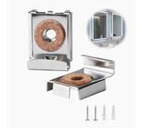 mawmuaw 12 Pezzi Reggi Specchio 24 mm Ganci per Specchio a Muro Acciaio Inossidabile Clip Specchi a Molla Gancio Specchi con Tasselli e Viti per 4-6 mm Vetro Bagno Soggiorno Spazi Pubblici