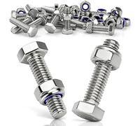 mawmuaw 15 Pezzi Viti a Testa Esagonale M10x20 mm con Dadi Autobloccanti